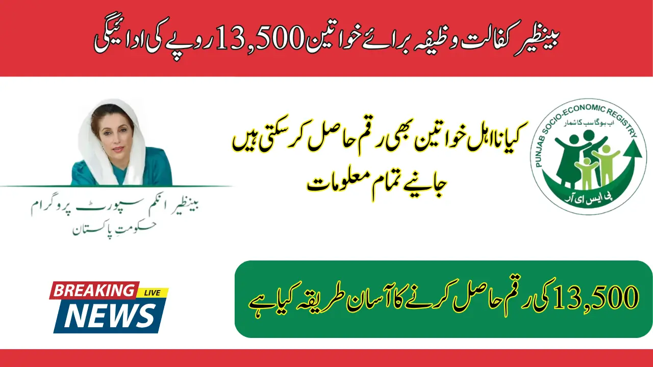 "Benazir Kafalat Stipend PSER Women: How to Receive 13,500 Payment Easily"