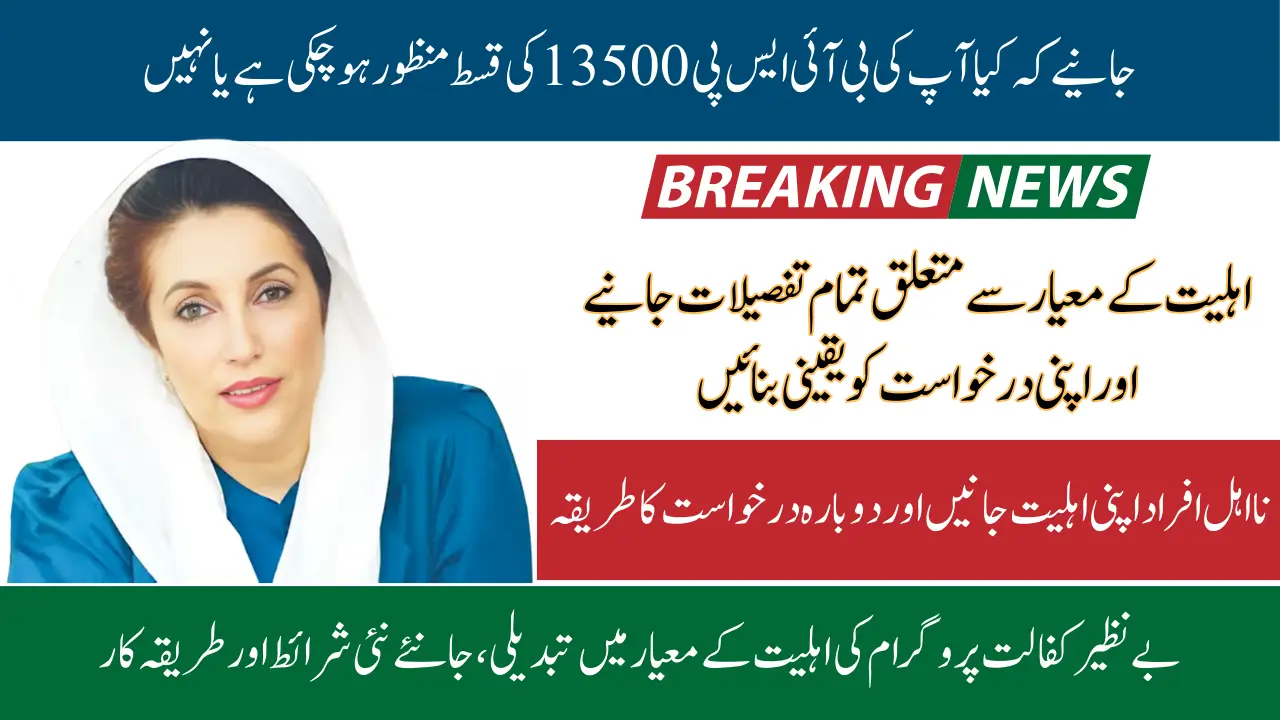 Is Your BISP 13500 Payment Approved Check Eligibility Online in 2025